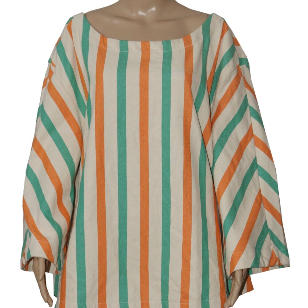 Free People Free Est The Tone Set Striped Printed Oversized Top Shorts XL - Picture 7 of 11